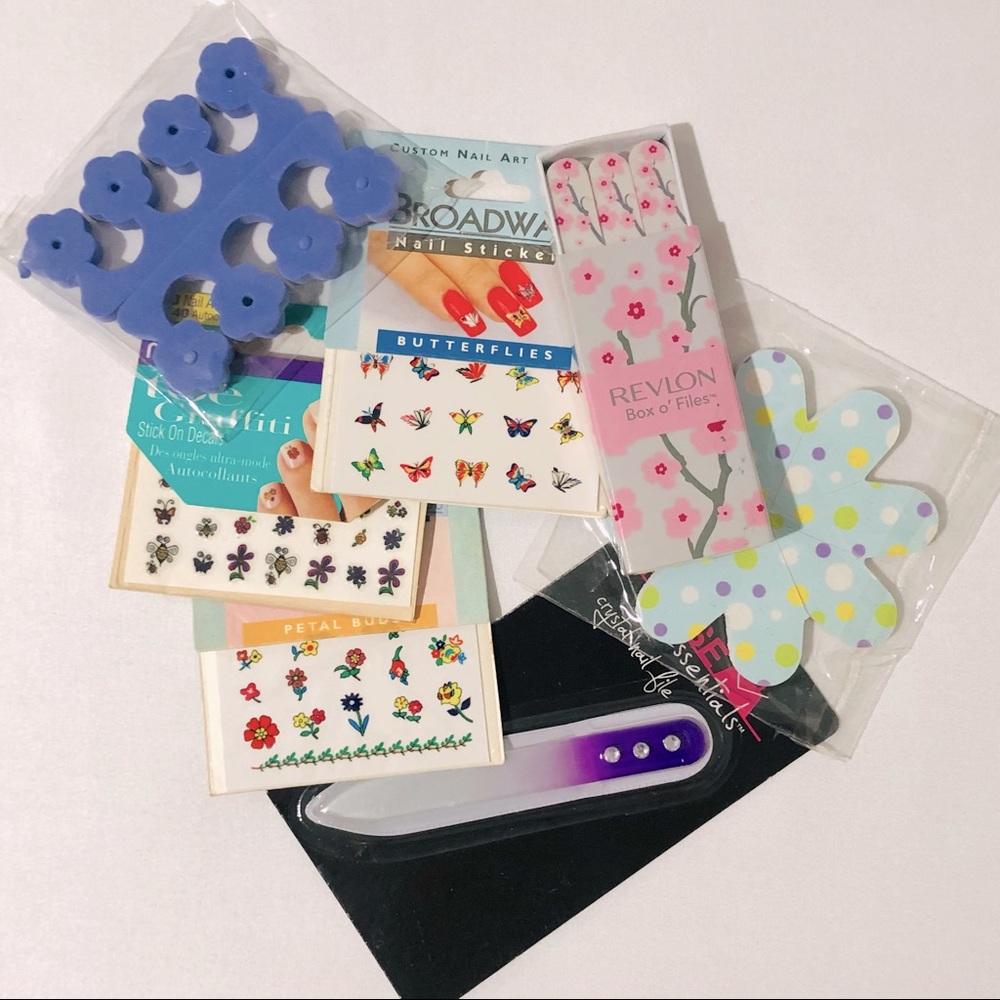 Nail Accessories Stickers and Files Bundle